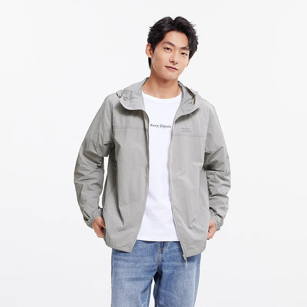 អាវក្រៅបុរស Semir UV 2026 មានមួក មានអារម្មណ៍ត្រជាក់ ស្ទីលគូស្នេហ៍ ស្មាធម្មតា ម៉ូដធម្មតា ទន់ ពាក់ប្រចាំថ្ងៃ