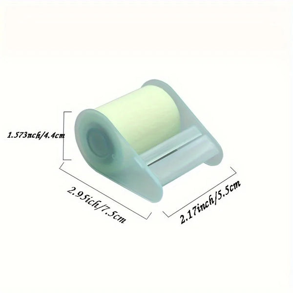 1pc Sticky Notes, School Supplies, Bookmark Accessories, With Tape Holder, Assorted Colors (Pink/Green). Color Sticky  notes