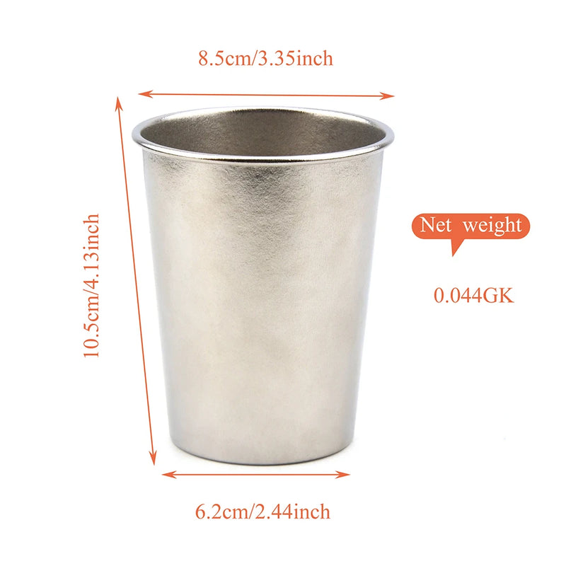 Super Light Pure Titanium Coffee Mug Camping Portable Polishing Breakfast Mule Milk Beer 350ml Juice Cup,Water Drinking Tumbler