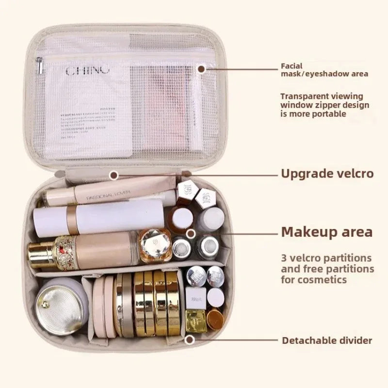 1pc Women's Cosmetic Bag Portable Storage Bag Large Capacity Luxury Makeup Bag Travel Organizer Essentials Toiletry Bags.