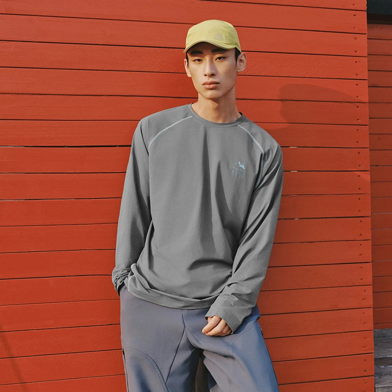 Semir Quick Dry Tshirt Men 2026 Spring Raglan Sleeve Color Block Crew Neck Couple Style Casual Versatile Inner Layer Top