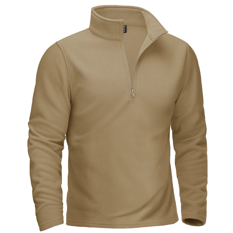 TACVASEN Turtleneck Fleece Sweatshirts Thermal Quarter-Zip Lightweight Pullovers Casual Warm Breathable Hiking Golf Sweaters