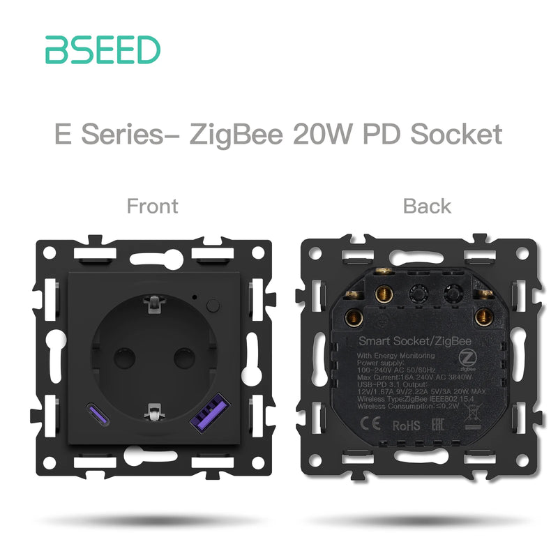 BSEED Zigbee Thermostat Smart Thermostat Controller Floor Heating/Boiler/Water Function Part Glass Frame Tuya Smart Life Control