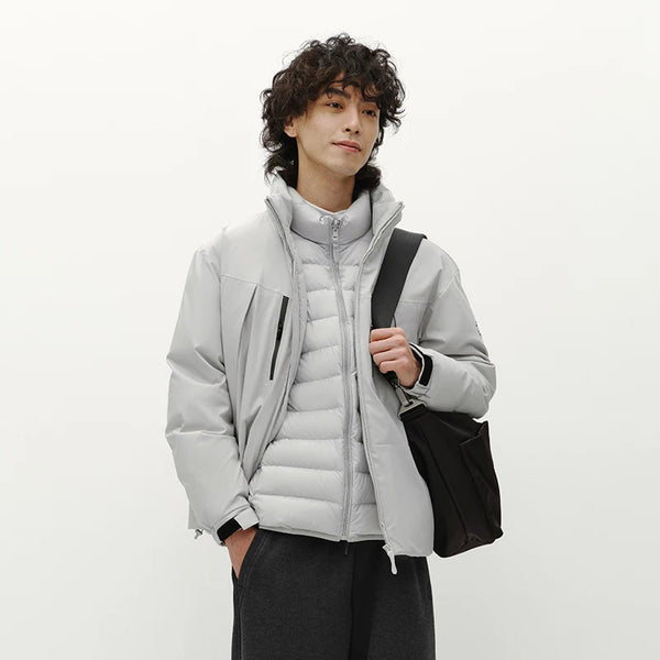 អាវក្រៅបុរស Semir ការពារទឹកជ្រាប ការពារខ្យល់ ធន់នឹងស្នាមប្រឡាក់ ការពារកម្ដៅថ្ងៃ 2026 សម្រាប់រដូវរងា ស្រទាប់ខាងក្រៅ អ៊ីសូឡង់កម្ដៅ