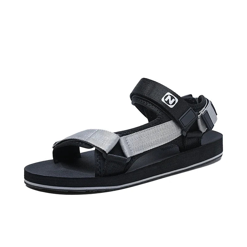 Mens Gladiator Sandals Adjustable Open Shoes Rome Style Summer Casual Flat Sandal Breathable Hook&Loop Plus Big Size 50 51 52