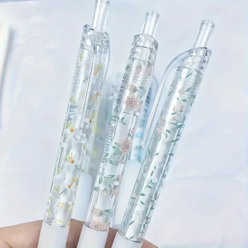 retractable gel ink pens - 0.5mm, quick-drying black refill,  for writing smoothly in diaries and office stationery gel pens