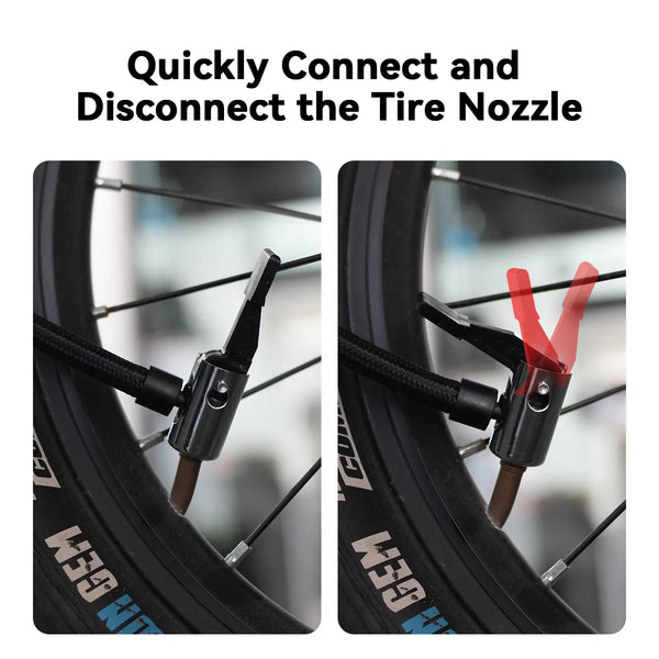 LEXIN-P4/P5 Inflatable Pump Extension Hose  Clip-On Connector High-Pressure Tube Car Motorcycle Bicycle Maintenance Accessories