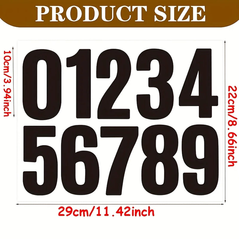 1/2/3pcs 4inch 0 to 9 digit stickers, waterproof stickers for mailbox house number labels, suitable for office, school, and home
