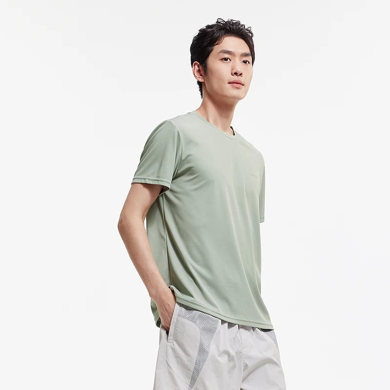 Semir Men Tshirt Moisture Wicking Sport Letter Print Crew Neck Antibacterial Knit 2026 Summer Soft Comfy Sport Top