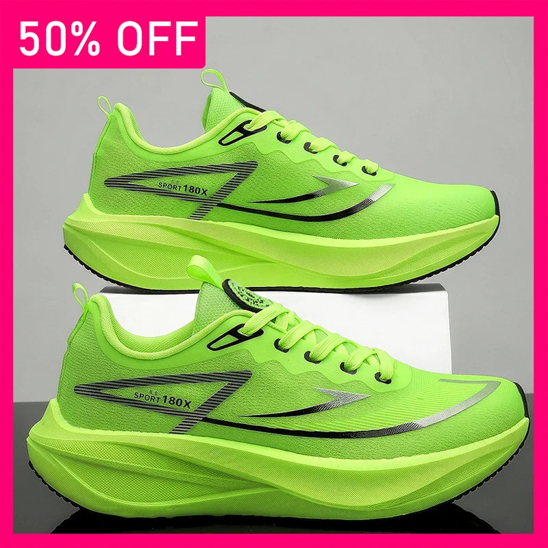 Unisex Sports Shoes Breathable Light Mesh Professional Running Training Shoes New Fashionable Lace Up Comfortable Fitness Shoes
