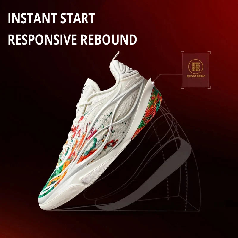 ស្បែកជើងបាល់បោះអាជីព Li-Ning សម្រាប់បុរស WADE 808 5 ULTRA V2 SUPER BOOM Cushion LiNing Competition Sneakers ABAV045
