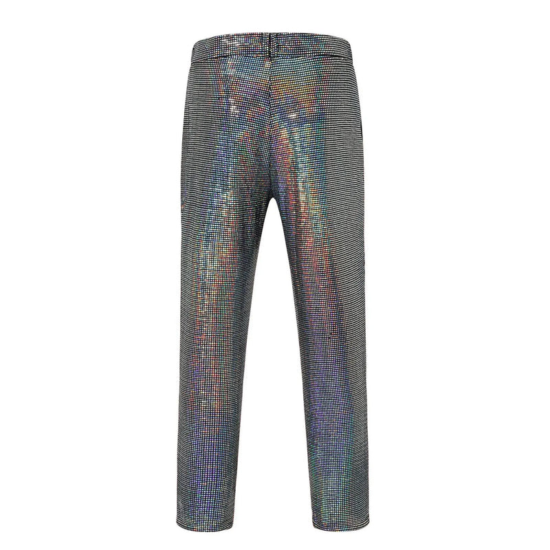 2026 New Men's Silver Round Sequin Trousers, Fashion Party/Performance Pants, Red Gold Pant, 2026 New
