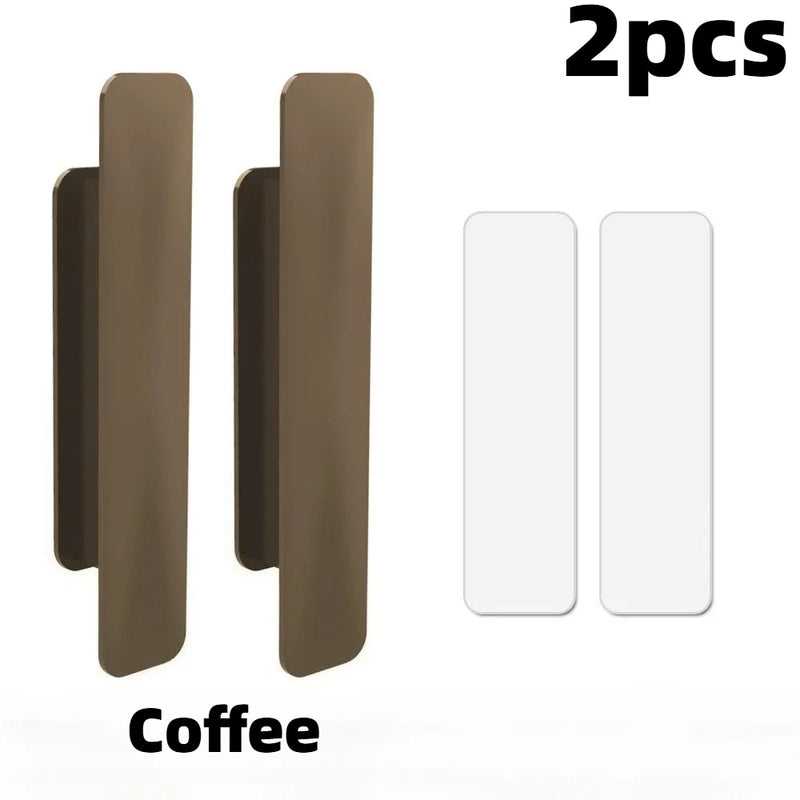2pcs Non-punching Self-Adhesive Door Handle Without Punching, Multi-Purpose Handle, Paste Cabinet Handle, Door Handles.