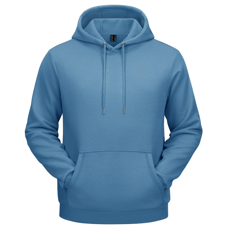 TACVASEN Autumn Winter Fleece Hoodies Mens Thermal Warm Hooded Sweatshirts Pockets Casual Hoodies Pullover Tops Male