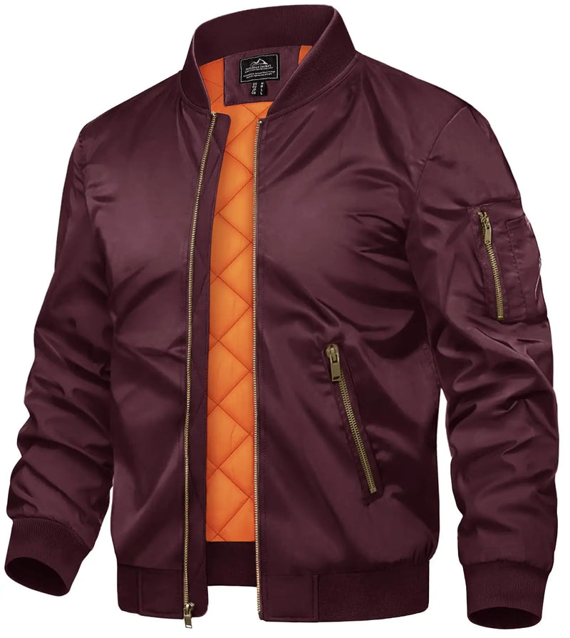 TACVASEN Winter Padded Bike Jackets Outwear Mens Retro Pilot Jacket Coat Casual Baseball Jackets Varsity Jackets Streetwear
