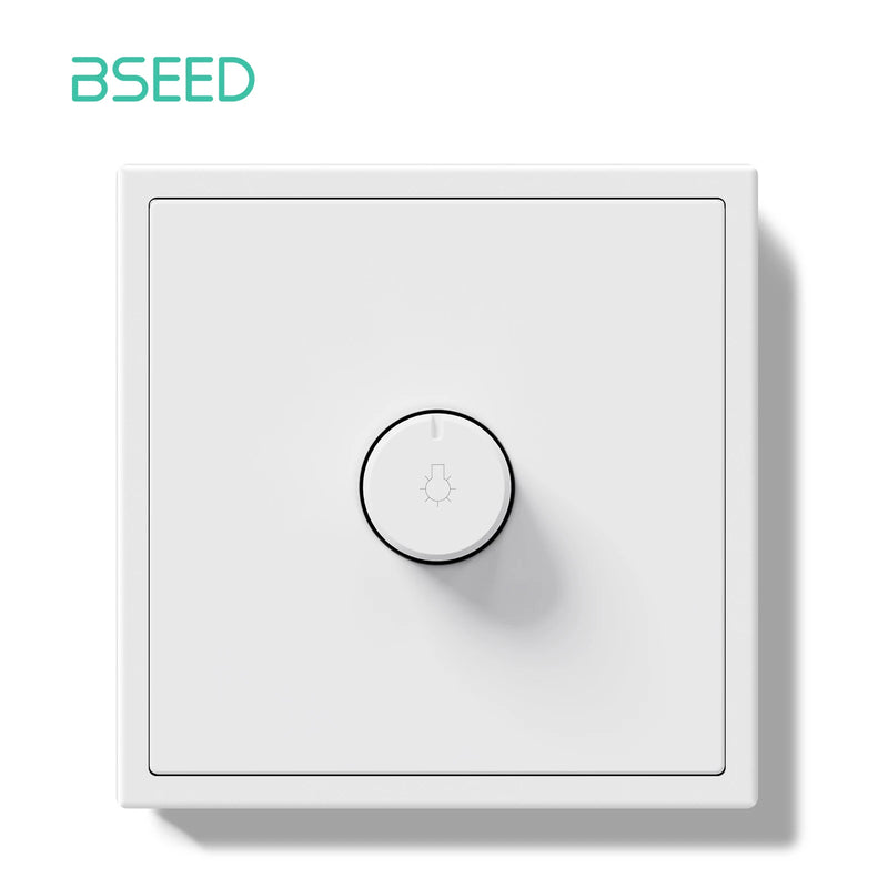BSEED Light Dimmer Switch Rotary Knob Dimmer Switch Adjustable Brightness Controller Plastic Frame Button LED Bulb Dimmer Switch
