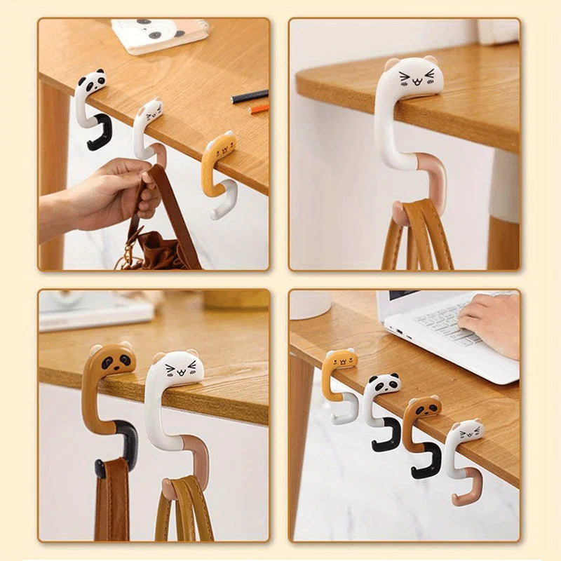 1pc Travel Portable Cute Handbag Hook, Securely Hangs On Any Desktop, Plastic Design with Stretchable Handle, Fashionable Style