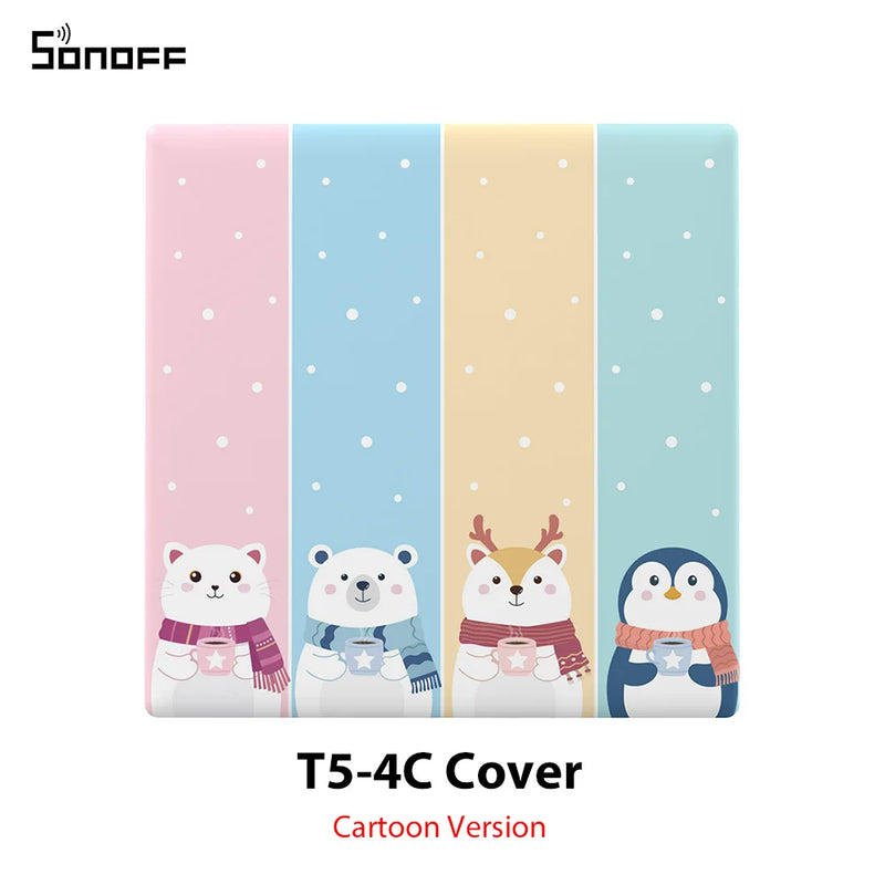 SONOFF TX Ultimate Smart WiFi Wall Touch Switch Cover Replaceable Stylish Cartoon Star Version Compatible with T5-86 Wall Switch