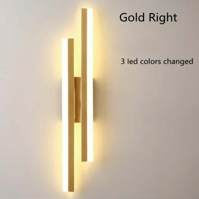 Nordic LED Acrylic Wall Lamp Sconces Copper Line Pipe Modern Lampshade Lighting for Bedroom Living Room Corridor Light Fixture