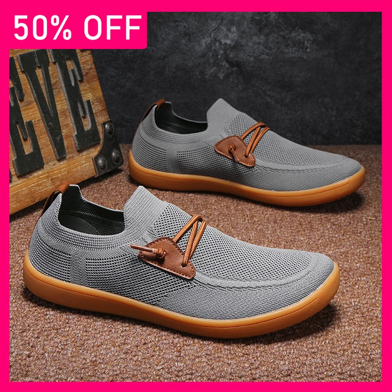 Men Casual Shoes Slip on Breathable Lightweight Mesh Daily Commute Summer Walking Shoes 2026 New Comfortable Flat Tennis Shoes