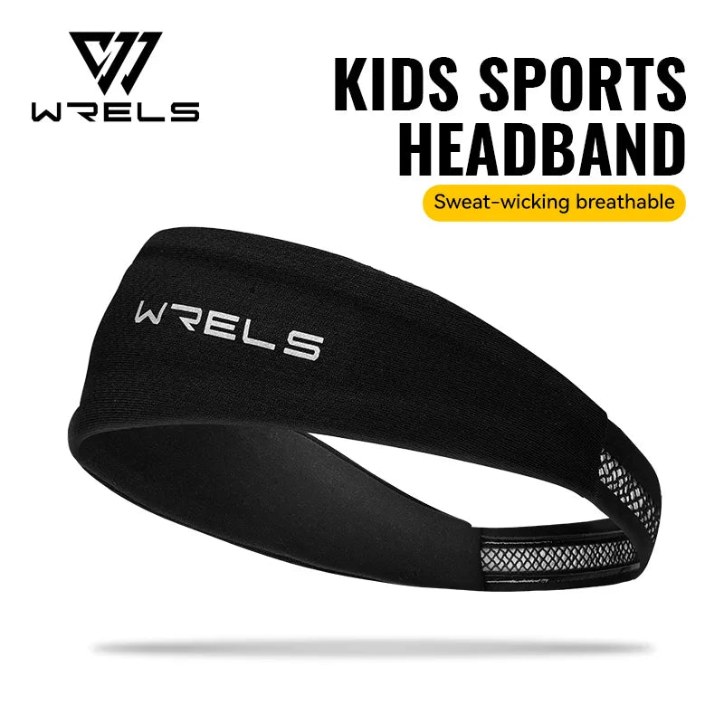 WRELS Kids Headband Children Sweatband Soft Cotton Non Slip Breathable Elastic Boys Girls Soccer Basketball Athletic Hair Band