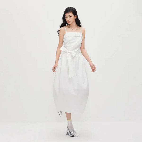រ៉ូបស្ត្រី Semir រាង Bowknot រាងជាបំពង់ រចនាប័ទ្មបារាំង រ៉ូបរដូវក្តៅឆ្នាំ ២០២៦ ឆើតឆាយ