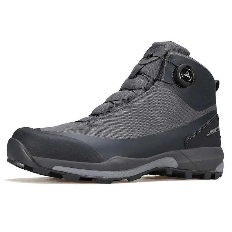 HUMTTO Winter Keep Warm Hiking Shoes for Men's High Top Outdoor Anti Slip Wear-resistant Sports Shoes Lightweight Trekking Boots