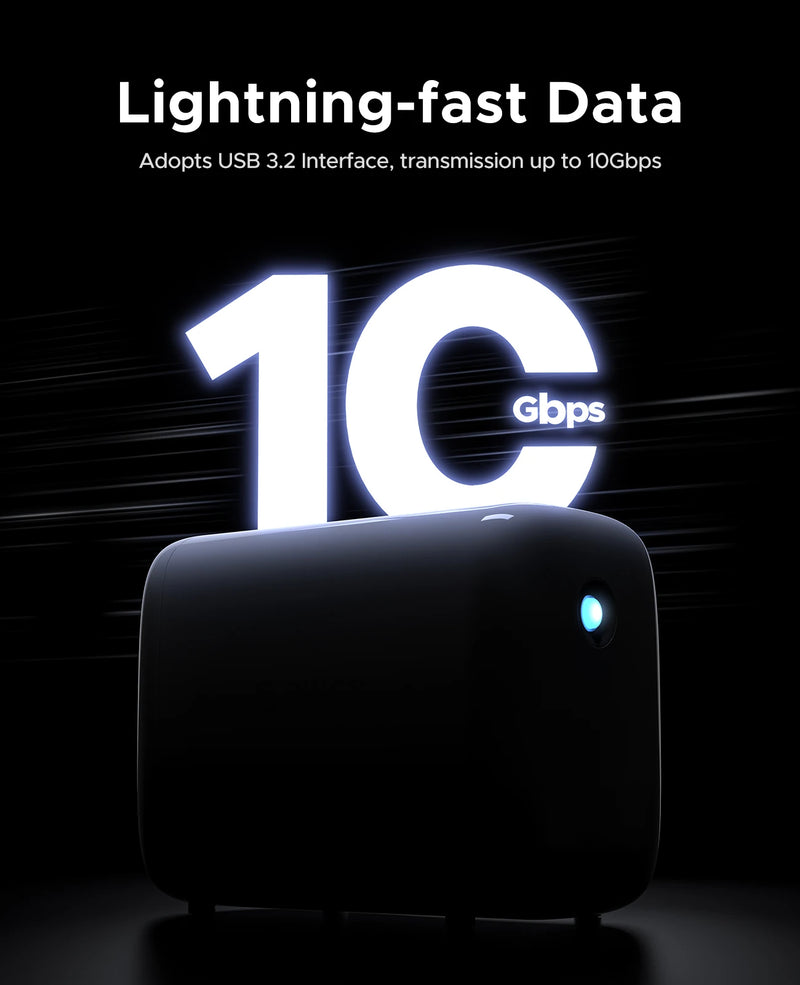 ORICO DataMatrix Editing Hybrid Converged Storage WD Red HDD,NVMe SSD,RGB Aura ,10Gbps USB & RJ45,Seamless Workflow for Creators