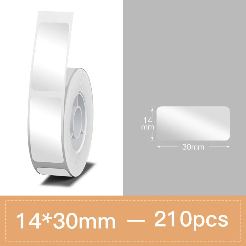 Niimbot N1/B18 PET Label Paper 2 Rolls Scratch-Resistant Tapes Carbon Ribbon Sticker Keep 8-10 Years For Portable Label Printer