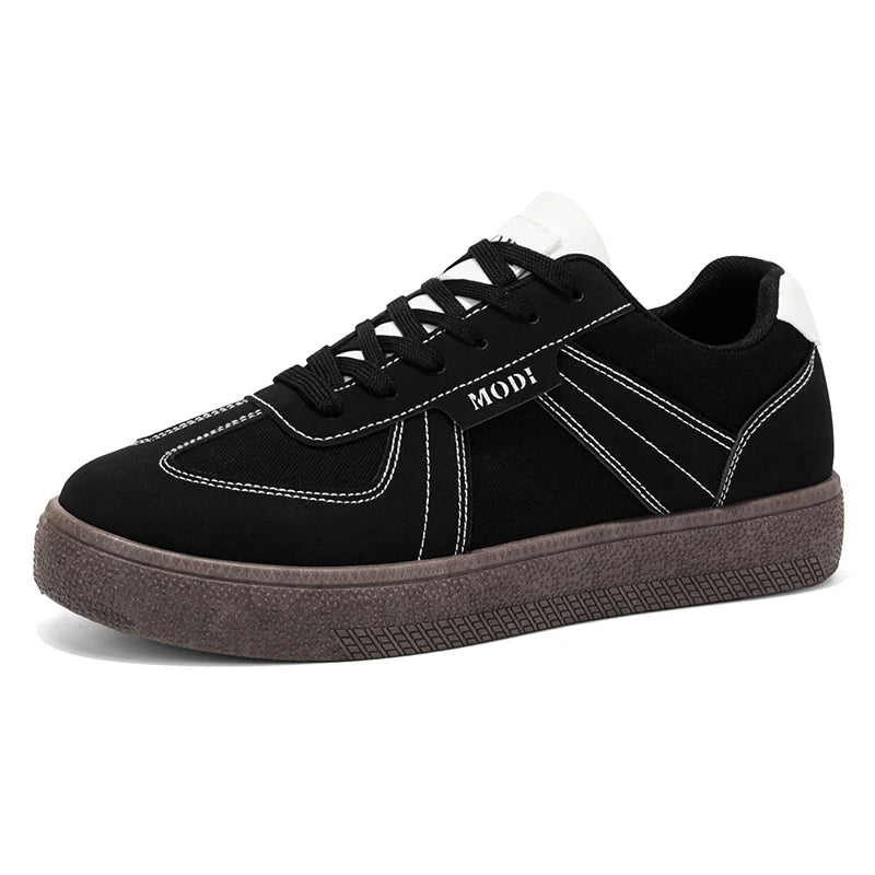 Men's thick-sole flat casual shoes four seasons light breathable soft-sole anti-slip comfort outdoor walking sports board shoes
