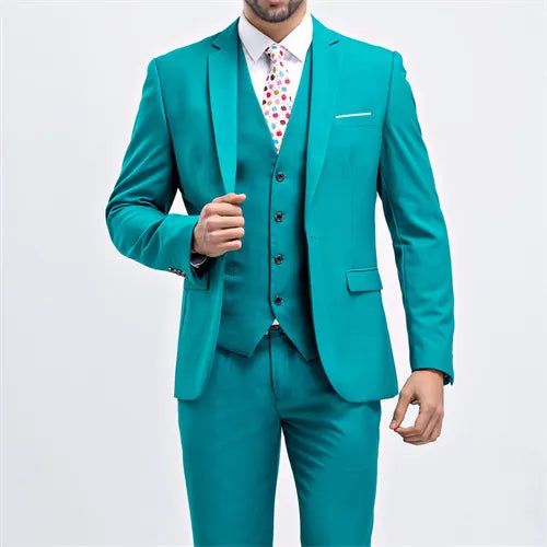2026 New Men's Suit 3-Pieces Set (Jacket + Pants + Vest) Wedding / Party / Office Slim Blazer Coat + Trousers Asian Size
