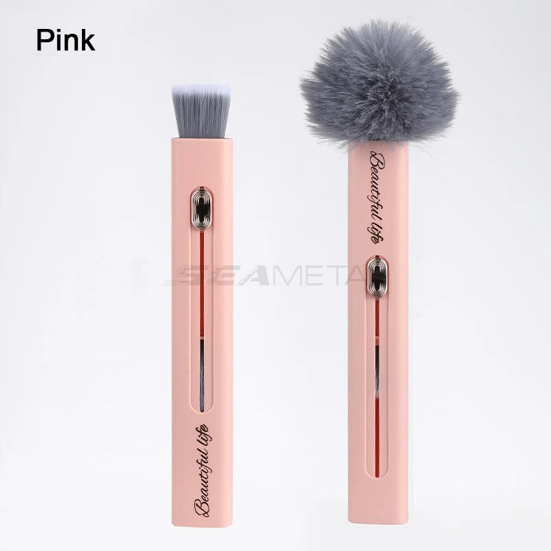 SEAMETAL Car Interior Cleaning Brush Air Outlet Cleaning Soft Brush Car Crevice Dust Removal Brush Double Head Telescopic Duster