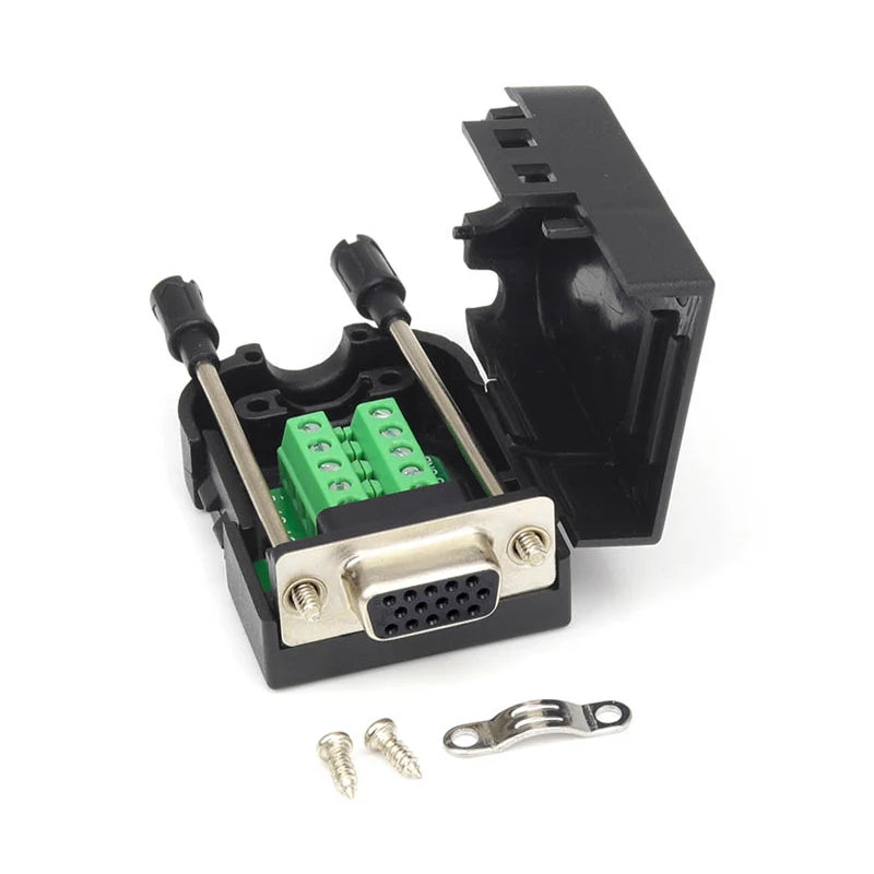 DB15 Solder-free VGA Connector Male Female HDB15-pin Plug Industrial Grade VGA 15 Pin 3+9 Computer Monitor Projector Connector