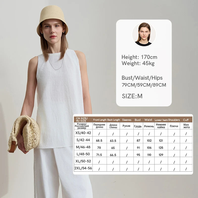 AMII Holiday Summer Vest Women 2026 Round Neck Solid Stitching Textured Ribbon Loose Vests Female Fashion Office Lady 12552045