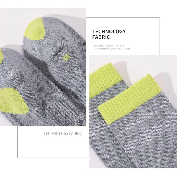 WRELS 1/2/3 Pairs Athletic Socks Compression Socks Men Women Moisture Wicking Breathable Elastic Running Hiking Tennis Crew Sock