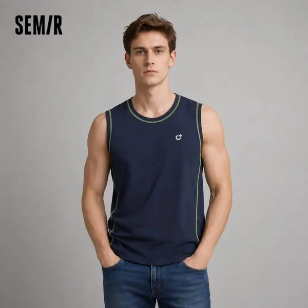 អាវកាក់បុរស Semir សម្រាប់កីឡាក្រៅផ្ទះ ដេរបែបប្លុកពណ៌ រលុងបន្តិច បោះពុម្ពឆ្លុះបញ្ចាំង រដូវក្តៅឆ្នាំ ២០២៦ អាវធម្មតា