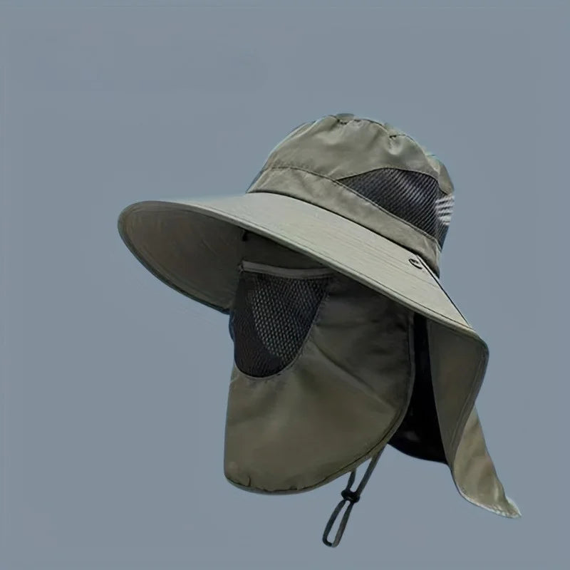 1pc Fishing Hat, Breathable Wide Brim Sun Hat for Men Outdoor Activities,Hiking Trekking,Fishing, 4 Colors Available