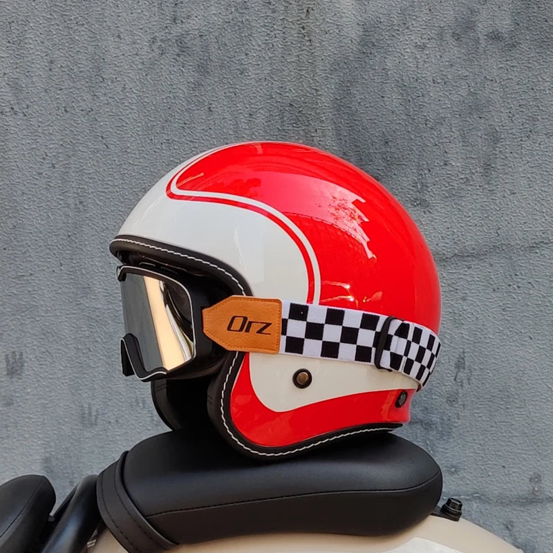 ORZ Latest 3/4 Retro Motorcycle Helmet Cascos Para Motos Four Seasons Commuter Men's and Women's Half Helmets Capacetes de Moto