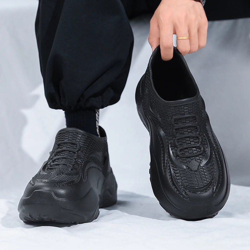 Hotel chef shoes four seasons comfort soft-sole non-slip waterproof Kitchen work shoes men's fashion EVA casual outdoor slippers