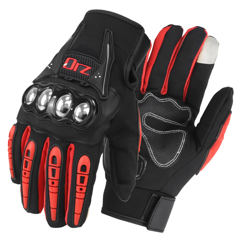 ORZ Motobike Motorcycle Knitting Unisex Moto Touch Screen Breathable Motocross Riding Racing Alloy Protective Full Finger Gloves