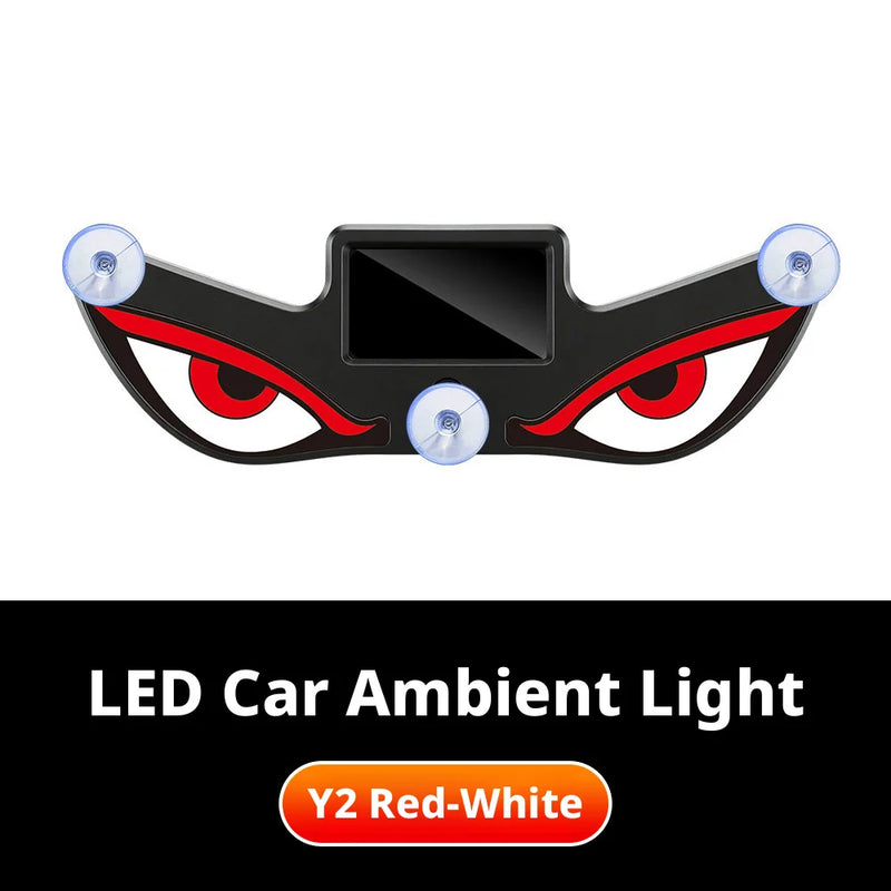 SEAMETAL Wireless Car Led Ambient Light Solar Powered Car Neon Light Suction Cup USB Rechargeable Atmosphere Lamp Car Accessorie