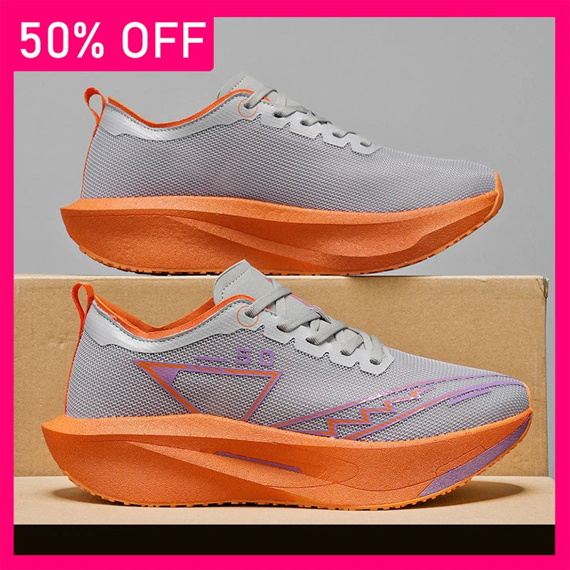 Unisex Sports Shoes Trendy Mesh Breathable Spring Running Tennis Shoes 2026 New Comfortable Thick Soled Fitness Shoes for Men