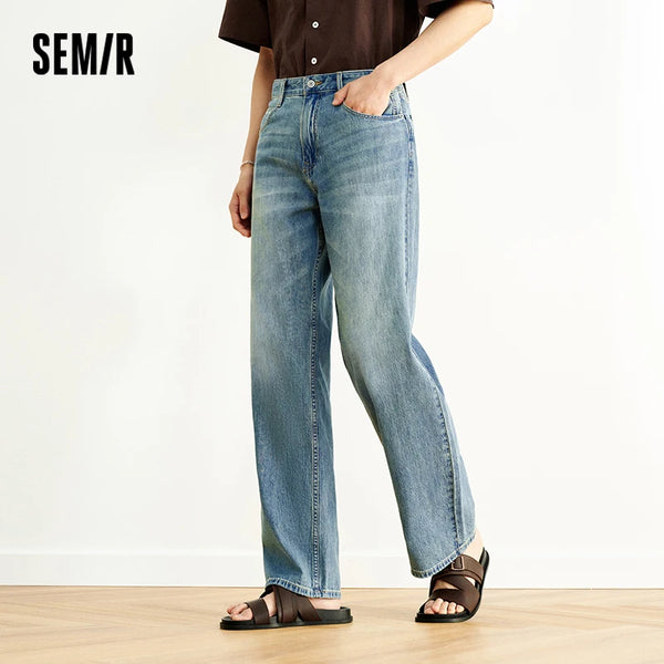 ខោខូវប៊យបុរស Semir បោកគក់ឆ្នាំ ២០២៦ រចនាបថបែប Retro រលុង ត្រង់ កប្បាស ធម្មតា រចនាប័ទ្មទីក្រុង ទន់ មានផាសុកភាព ពាក់ប្រចាំថ្ងៃ ទាន់សម័យ