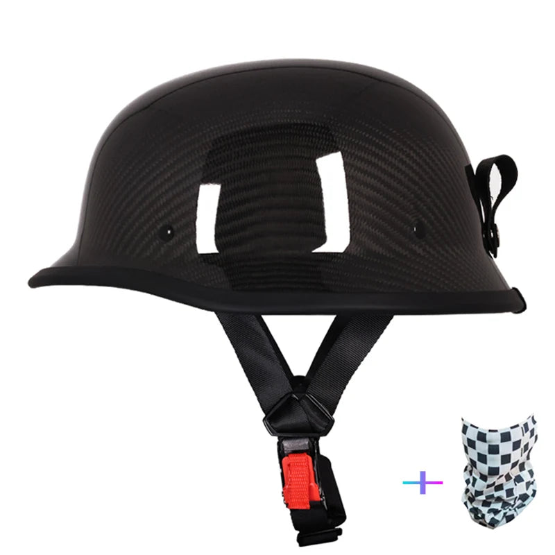 Carbon fiber retro open motorcycle helmet German imitation WWII soldier helmet pilot helmet