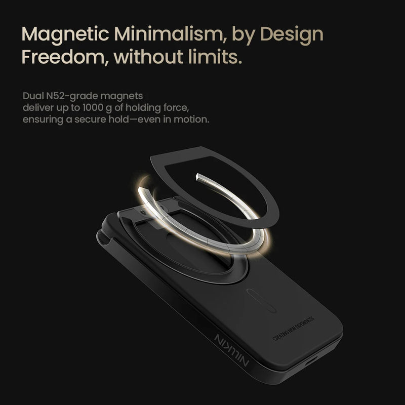 Magnetic Card Holder Wallet Case With 360 Rotating Ring for iPhone MagSafe Back Cover Stand 3 Cards Slot Magnetism High Capacity