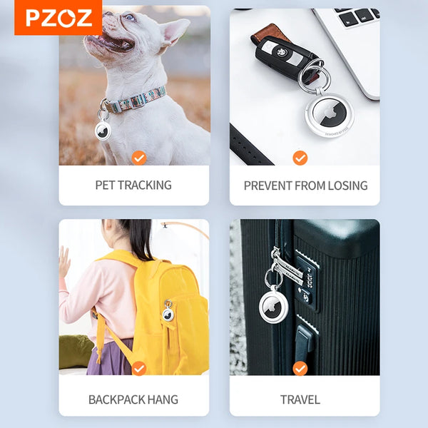 PZOZ For Airtag Gen 1/2 Case Track Positioner Buckle air tag case airtags anti-loss keychain GPS Case Protective Cover