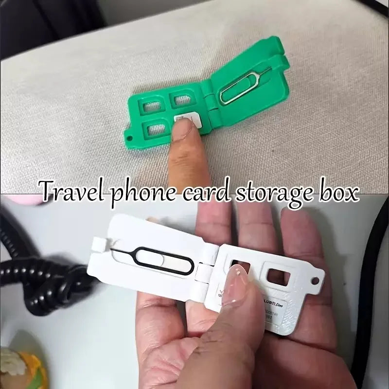 4pcs New Travel Phone Card and Pin Storage Box, Phone Card Clip, Outdoor Equipment Accessories Storage Box
