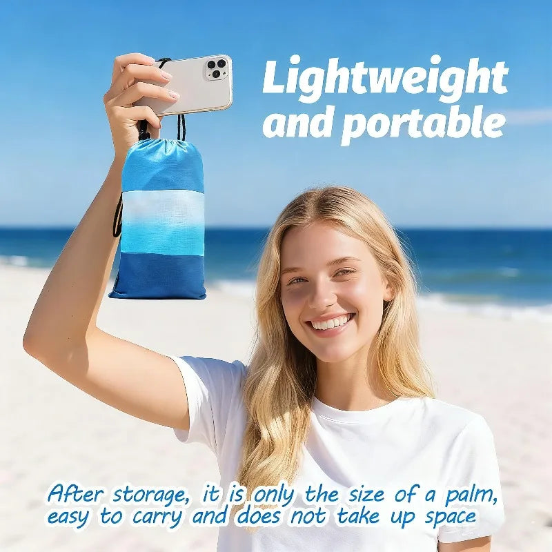1pc Outdoor beach picnic mat with moisture-proof portable storage bag,ideal choice for beach travel and camping. 4-7 people.