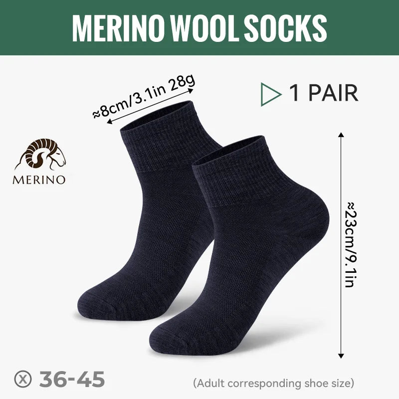 WRELS 1/2/3pairs Merino Wool Socks Hiking Socks Warm Cushion Socks Moisture Wicking Socks Thermal Breathable Soft Sports Socks