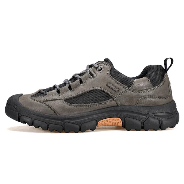 HUMTTO Hiking Shoes Men Genuine Leather Men's Sports Shoes Non-slip Winter Outdoor Safety Sneakers Breathable Trekking for Boots